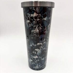 Manna‎ Chill Tumbler 24 oz Stainless Steel Halloween Skull Print Travel Cup